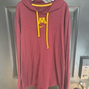 Nike Maroon and Gold Hoodie